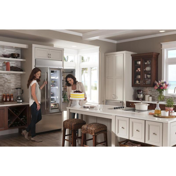 Kitchenaid® Réfrigérateur encastré à portes françaises, acier inoxydable, 20.8 pi cu, 36 po KBFN506ESS