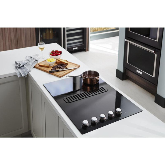 Kitchenaid® Table de cuisson électrique à évacuation descendante avec 4 éléments - 30 po KCED600GBL
