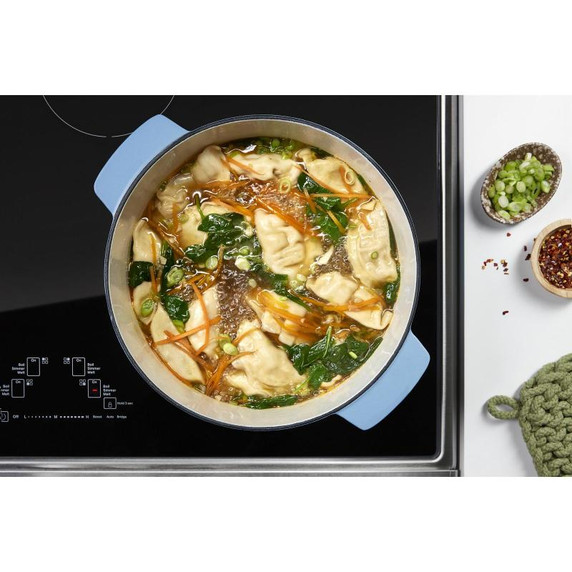 Kitchenaid® Cuisinière à induction et à convection coulissante de 30 pouces avec commandes frontales, 4 brûleurs et friture à air KSIS730PSS