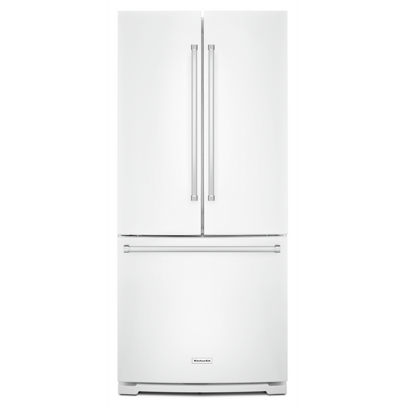 Réfrigérateur à portes françaises à profondeur standard avec distributeur intérieur - 20 pi cu - 30 po KitchenAid® KRFF300EWH