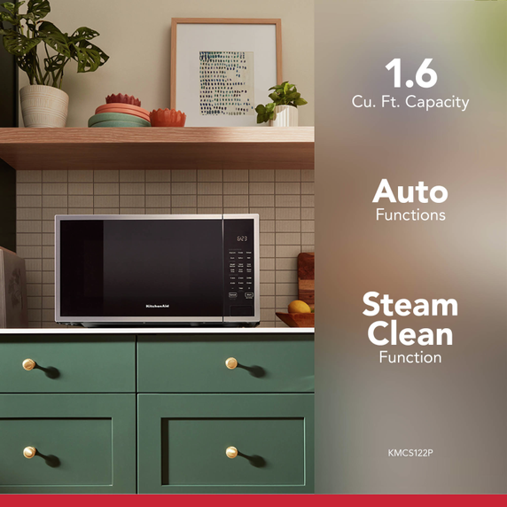 Micro-ondes de comptoir de 1,5 pi3 de KitchenAid® avec mode de friture à air  KMCS522PPS