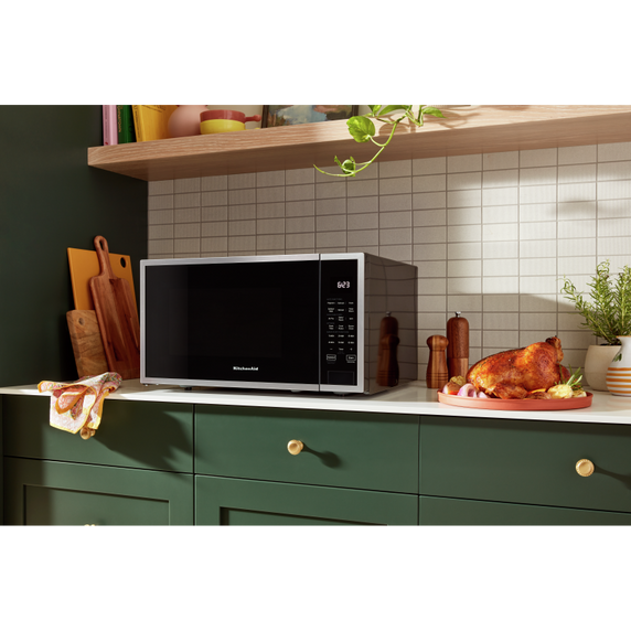 Micro-ondes de comptoir de 1,5 pi3 de KitchenAid® avec mode de friture à air  KMCS522PPS