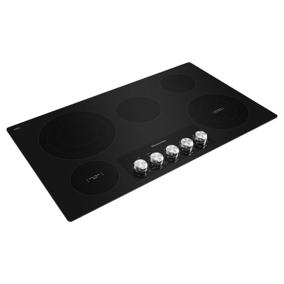 Kitchenaid® Table de cuisson électrique avec 5 éléments et boutons de commande - 36 po KCES556HBL