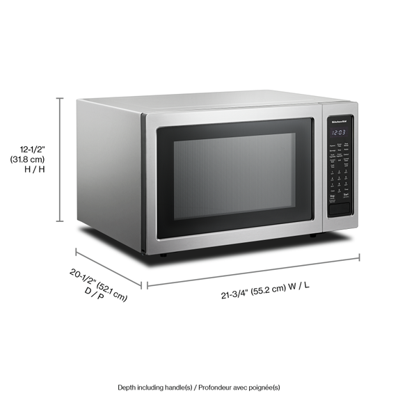 Four à micro-ondes et convection de comptoir avec fini PrintShieldTM – 1000 watts - 21 po KMCC5015GSS