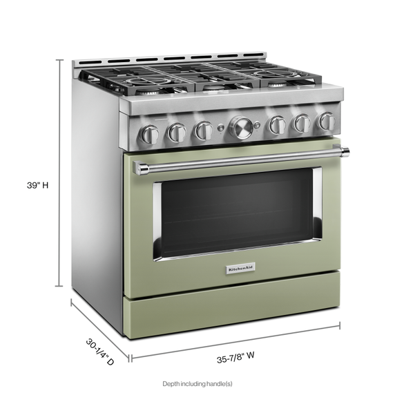 Cuisinière commerciale intelligente au gaz KitchenAid®, 6 brûleurs, 36 po KFGC506JAV