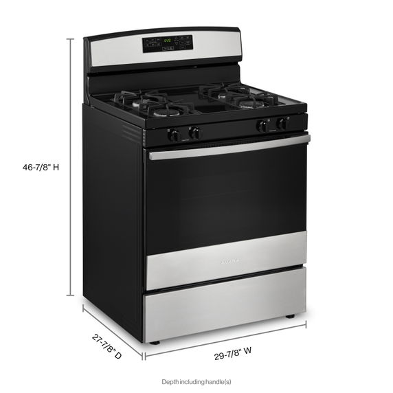 Cuisinière au gaz avec option d’autonettoyage de 30 po Amana® AGR6603SMS