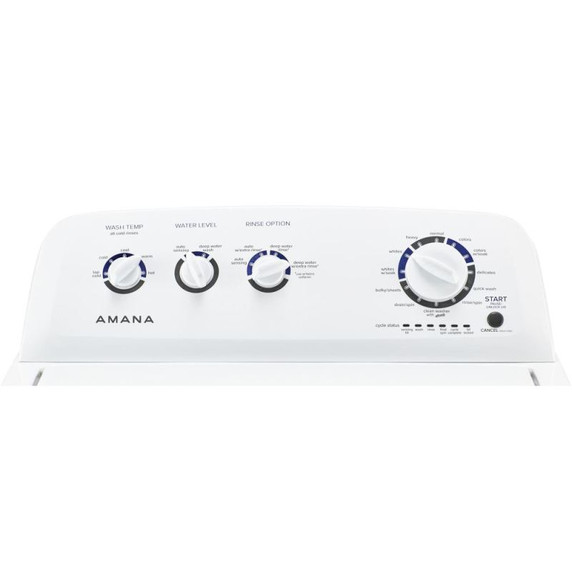 Amana® Laveuse à chargement vertical avec agitateur haute efficacité à double action, 4.4 pi3 NTW4519JW