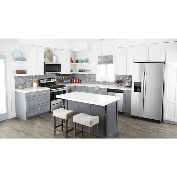 Amana® Réfrigérateur côte à côte avec distributeur externe d’eau et de glaçons à deux palettes, 33 po ASI2175GRS