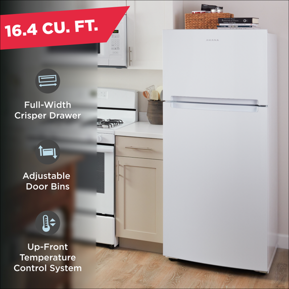 Réfrigérateur à congélateur supérieur - 16.4 pi cu Amana® ARTX3028PW