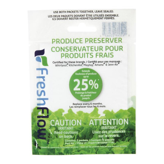 Recharges de conservateur de fruits et légumes FreshFlow™ W10346771A