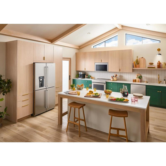 Kitchenaid® Réfrigérateur à 4 portes et profondeur de comptoir avec zone de température flexible et fini PrintShield™ de 36 po et 19.4 pi cu KRQC736RPS