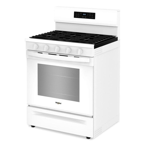 Whirlpool® Cuisinière au gaz de 30 pouces avec friture et cuisson à air, autonettoyante avec préchauffage WFGS5030RW