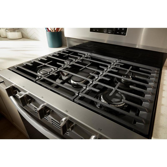 Whirlpool® Cuisinière au gaz de 30 pouces avec friture et cuisson à air, autonettoyante avec préchauffage WFGS5030RZ