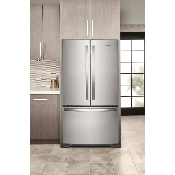 Whirlpool® Réfrigérateur à portes françaises, profondeur de comptoir et congélateur inférieur - 36po - 20picu WRFC2036RZ