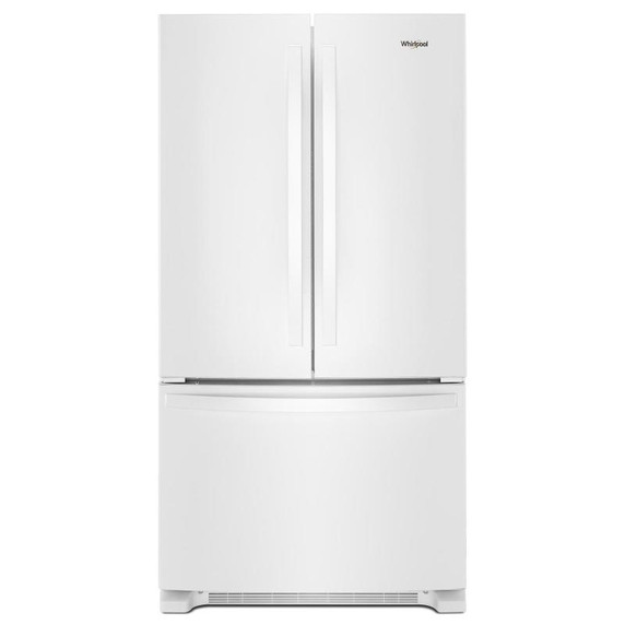 Whirlpool® Réfrigérateur à portes françaises, pleine profondeur et congélateur inférieur - 36po - 25picu WRFF3036RW