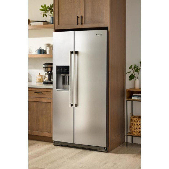 Maytag® Réfrigérateur côte à côte à profondeur de comptoir avec intérieur bleu arctique - 36 po - 20.8 pi cu MRSC6636RZ