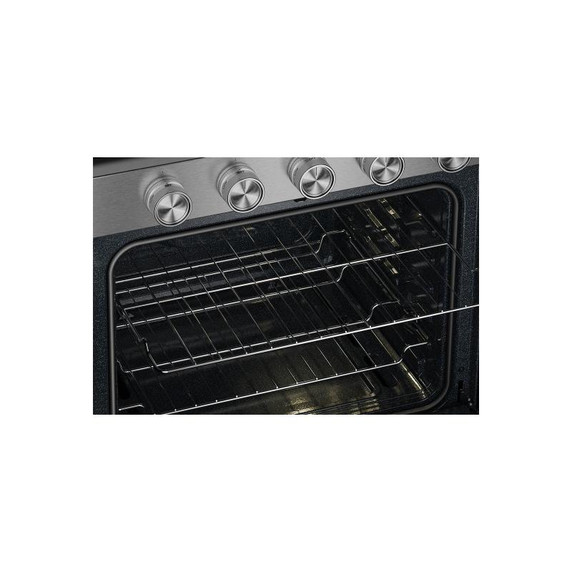 Kitchenaid® Cuisinière au gaz non encastrée intelligente avec modes de cuisson à convection - 5 pi cu KFGS530SPS