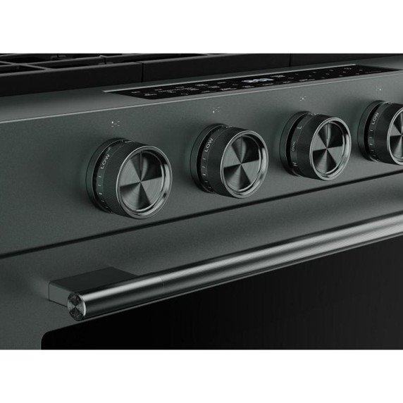 Kitchenaid® Cuisinière au gaz coulissante intelligente avec modes de cuisson à convection et brûleur 2 en 1 - 5 pi cu KSGS530SJP