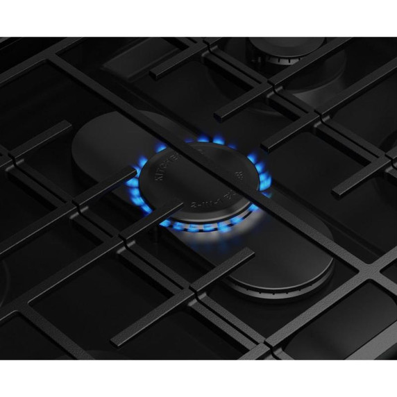 Kitchenaid® Cuisinière au gaz coulissante intelligente avec modes de cuisson à convection et brûleur 2 en 1 - 5 pi cu KSGS530SPS