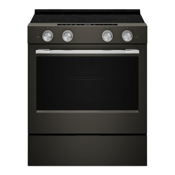 Kitchenaid® Cuisinière électrique coulissante avec deux éléments Even-Heat™ Hyper et modes de cuisson à convection - 5,3 pi cu YKSES530SBE