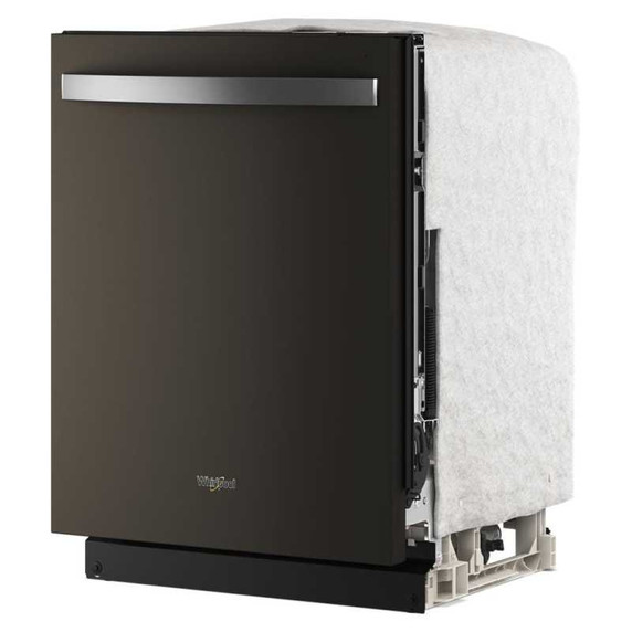 Lave-vaisselle Whirlpool® de 24 pouces avec fonction de lavage à couverture totale et séchage automatique à l'air libre en acier inoxydable noir résistant aux traces de doigts WDTS8024SV
