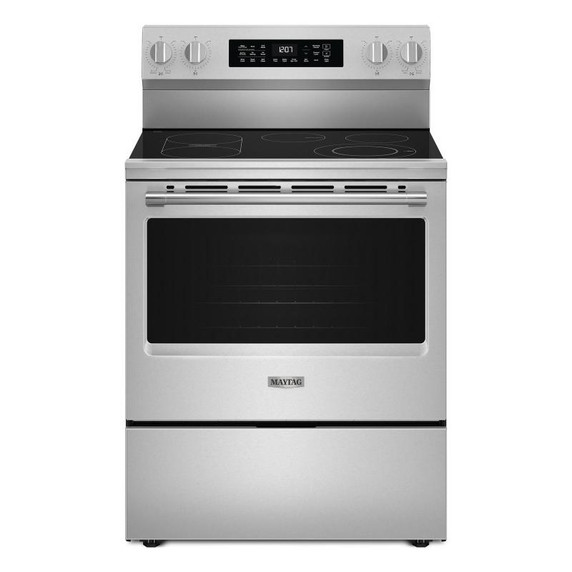 Maytag® Cuisinière électrique non encastrée avec mode Gril et friture à air sans préchauffage - 5.3 pi cu - 30 po YMFES7030SZ