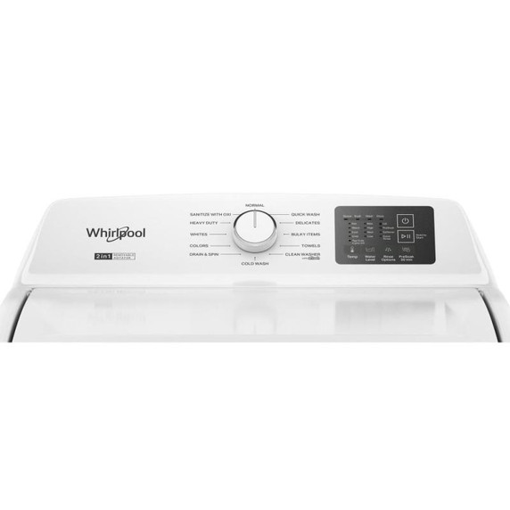 Laveuse à chargement vertical Whirlpool® avec agitateur amovible 2 en 1 - 4.8 à 4,9 pi cu C.E.I. WTW4107SW