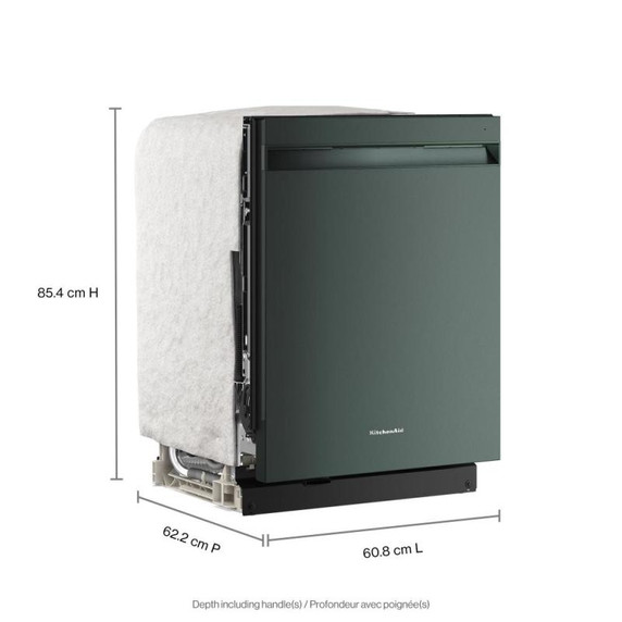 Kitchenaid® Lave-vaisselle à troisième panier avec Max Jets™ à 360° et système de séchage avancé ProDry™ et éclairage à DEL ultra vif - 44 dBA KDPS724SJP