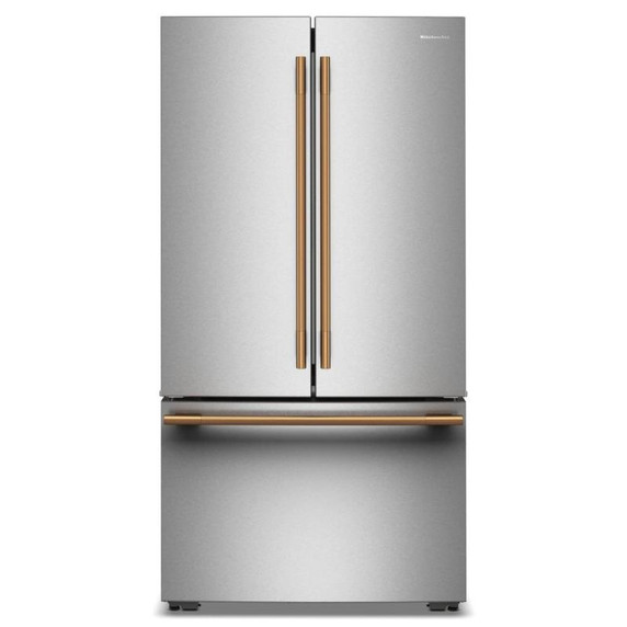 Kitchenaid® Réfrigérateur à portes françaises et profondeur de comptoir avec distributeur intérieur - 24 pi cu et 26 po KRFC236SPS