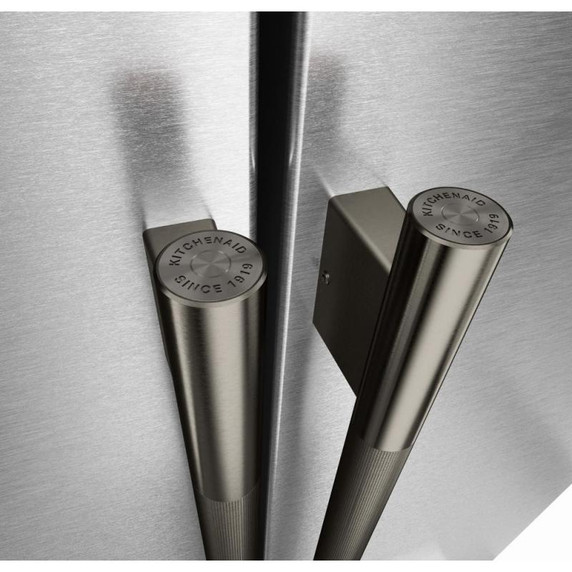 Kitchenaid® Réfrigérateur à portes françaises et profondeur de comptoir avec distributeur intérieur - 24 pi cu et 26 po KRFC236SPS