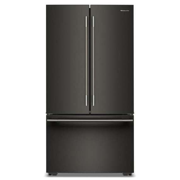 Kitchenaid® Réfrigérateur à portes françaises et profondeur de comptoir avec distributeur intérieur - 24 pi cu et 26 po KRFC236SBE
