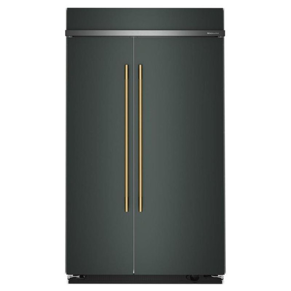 Kitchenaid® Réfrigérateur côte à côte encastré avec intérieur platine - 48 po - 30 pi cu KBSN748SJP
