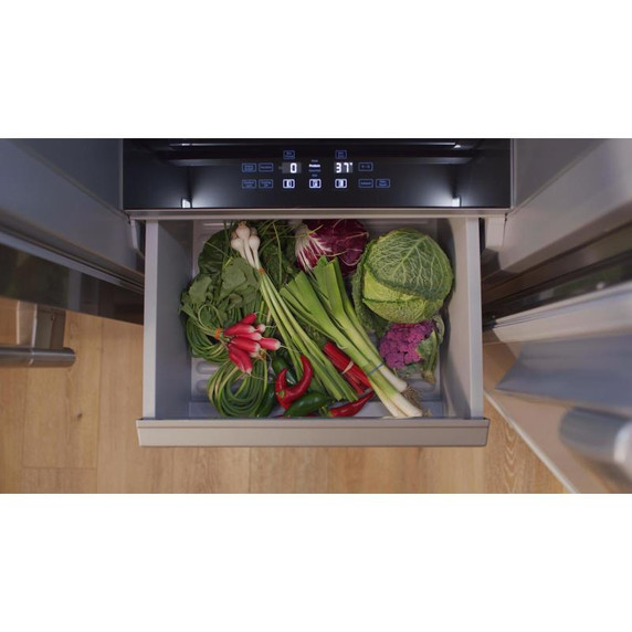 Kitchenaid® Réfrigérateur côte à côte encastré avec intérieur platine - 42 po - 25.5 pi cu KBSN742SBE