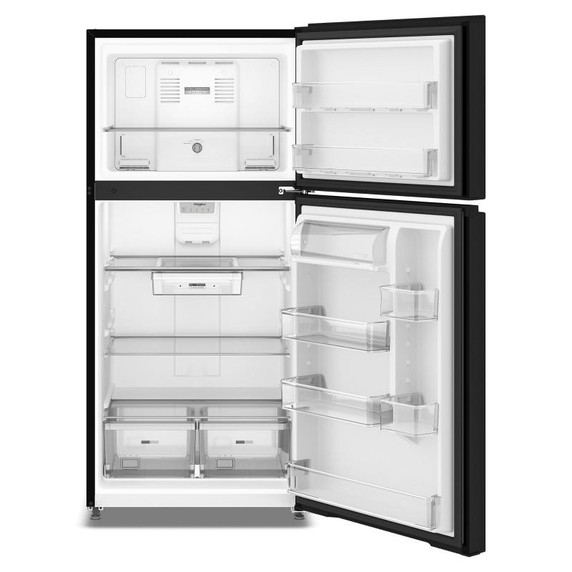Réfrigérateur à congélateur supérieur Whirlpool® avec refroidissement à couverture totale - 19 pi cu et 29.5 po WRTX5419SB