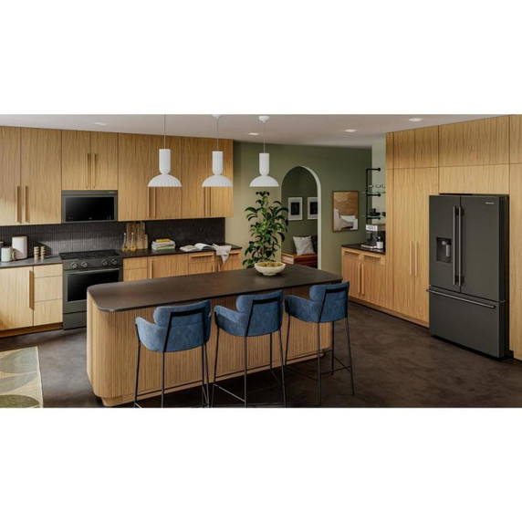 Kitchenaid® Réfrigérateur à portes françaises avec distributeur d’eau et de glaçons extérieur - 30 pi cu KRFF436SBE