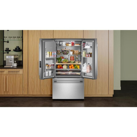 Kitchenaid® Réfrigérateur à portes françaises avec distributeur d’eau et de glaçons extérieur - 30 pi cu KRFF436SPS