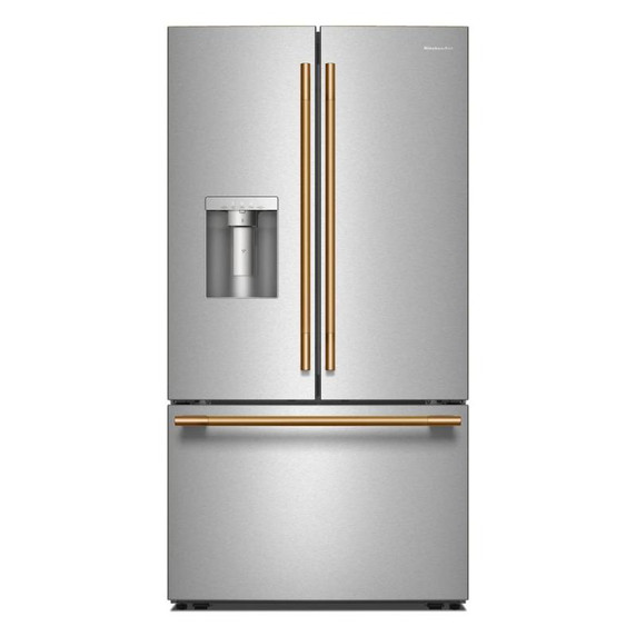 Kitchenaid® Réfrigérateur à portes françaises avec distributeur d’eau et de glaçons extérieur - 30 pi cu KRFF436SPS