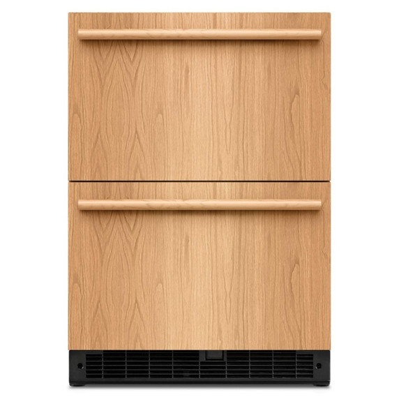 Kitchenaid® Réfrigérateur sous le comptoir à double tiroir prêt pour le panneau de recouvrement - 24 po KURT524SPA