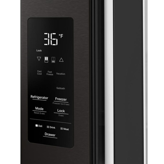 Réfrigérateur à portes françaises Whirlpool® et capacité familiale et tiroir à températures flexibles de 29 pi cu WRMF3536SV