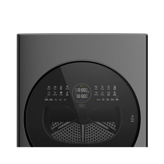 Whirlpool® Tour de lavage compacte certifiée ENERGY STAR® à pompe de chaleur de 24 po avec laveuse de 3,2 pi cu C.E.I. et sécheuse électrique de 4,3 pi cu YWFH5424SJ