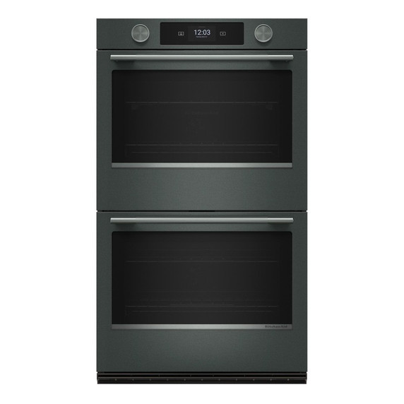 Kitchenaid® Four mural double électrique intelligent de 30 pouces avec modes de cuisson assistée - Genévrier KOED730SJP