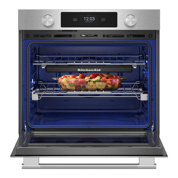 Kitchenaid® Four mural simple électrique intelligent de 30 pouces avec modes de cuisson assistée - Fini PrintShield™ KOES730SPS