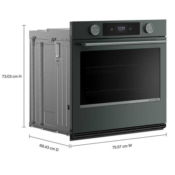 Kitchenaid® Four mural simple électrique intelligent de 30 pouces avec modes de cuisson assistée -Genévrier KOES730SJP