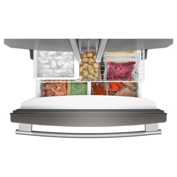 Kitchenaid® Réfrigérateur à portes françaises, profondeur de comptoir et distributeur intérieur de 20 pi cu - 36 po KRFC136SPS