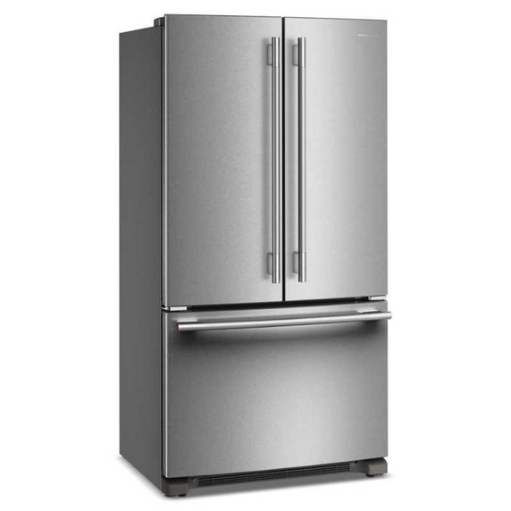 Kitchenaid® Réfrigérateur à portes françaises, profondeur de comptoir et distributeur intérieur de 20 pi cu - 36 po KRFC136SPS