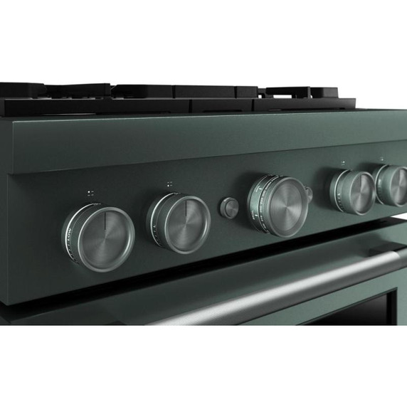 Cuisinière bicombustible de style commercial à 4 brûleurs avec mode de friture à air sans préchauffage KitchenAid® de 30 po KFDS930SJP
