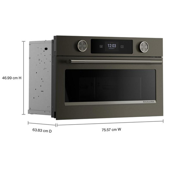 Kitchenaid® Four à micro-ondes encastré avec cuisson rapide avec friture à air de 30 po KMBS730SBE