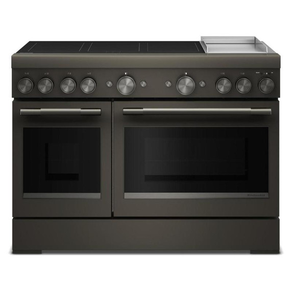 Cuisinière à induction non encastrée de style commercial à 6 éléments avec plaque chauffante KitchenAid® de 48 po KFID948SBE
