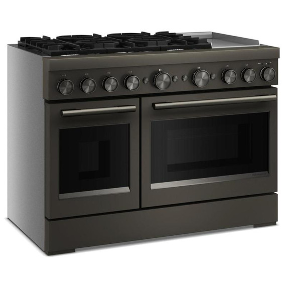 Table de cuisson bicombustible à 6 brûleurs avec plaque chauffante  KitchenAid® de 48 po KFDD948SBE