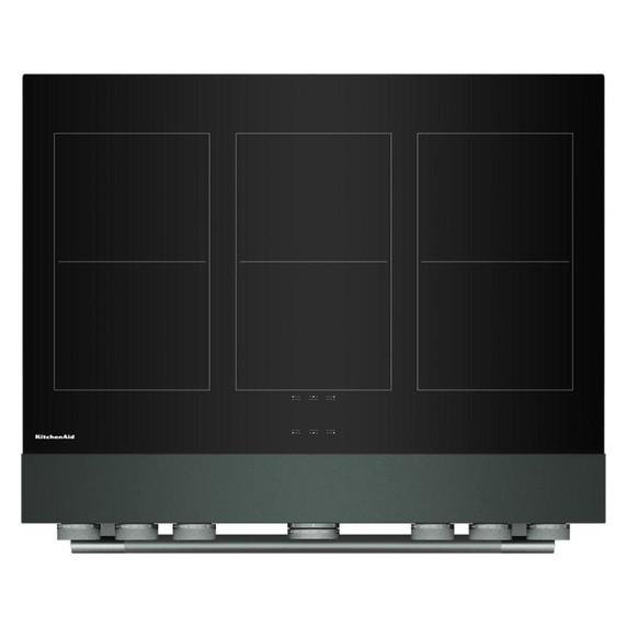 Cuisinière à induction non encastrée de style commercial à 6 éléments avec friture à air KitchenAid® de 36 po KFIS936SJP